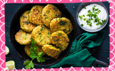 Chilli Chickpea Fritters with Green Herby Dip